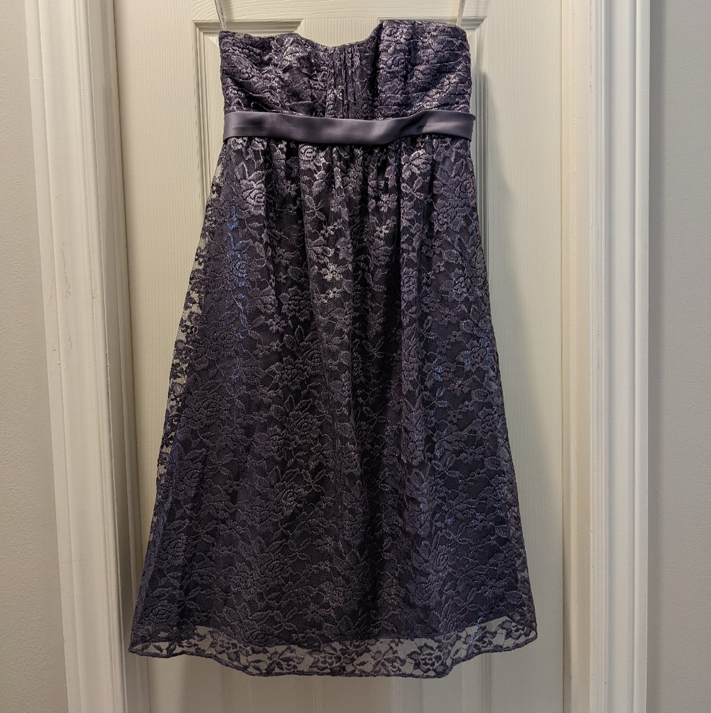 Alfred Angelo Victorian Lilac Bridesmaid Dress. Tailored to fit ~34-27-38.